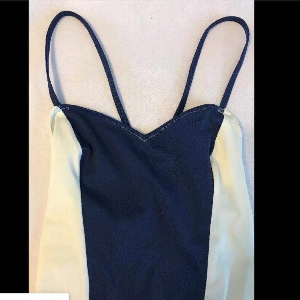 NWT $158 SOLID & STRIPED Diana Colorblock One-Piece Swimsuit [SZ Small‎ ]